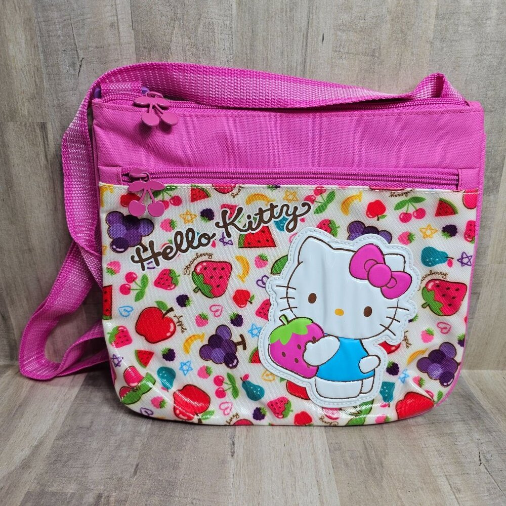 Hello Kitty Purse Bag Adjustable Strap Strawberry Fruit
